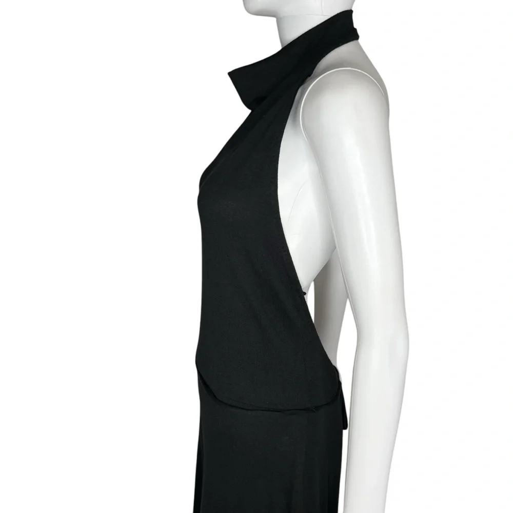 Vince Cropped Belted Stretch-cotton Halterneck Jumpsuit L - Picture 6 of 8